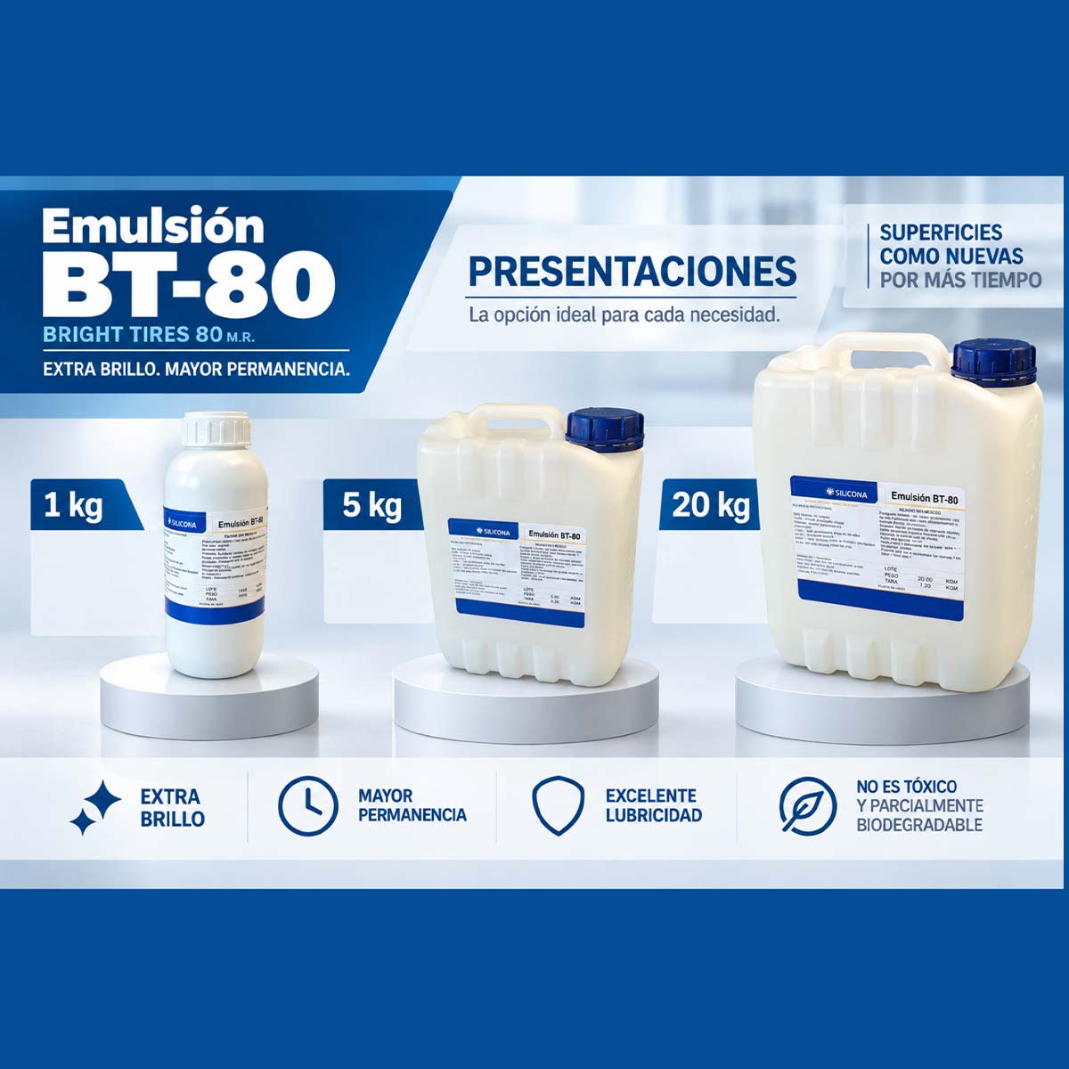 Emulsión BT 80 presentaciones.